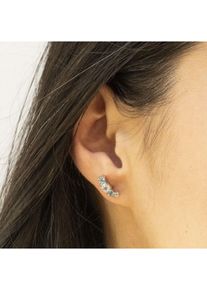 ZEEme Gemstones Ohrringe Silber 925 rhodiniert mit Blautopas (beh.)