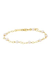 JULIE JULSEN Armband 925/- Sterling Silber vergoldet 8 Perlen 19cm lang