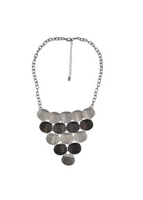 Steuer Modeschmuck Kette Metallcollier mit runden Pl&auml;ttchenanh&auml;ngern