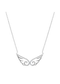 dKeniz Kette Engelsfl&uuml;gelkette 925/- Sterling Silber rhodiniert Zirkonia Wei&szlig;