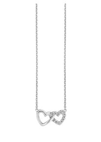 JULIE JULSEN Collier 925/- Sterling Silber rhodiniert 2 Herzen