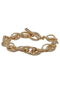 Steuer Modeschmuck Armband Metall vergoldet strukturiert 20cm