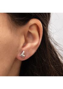 ZEEme Basic Ohrringe Silber 925 zweifarbig mit Zirkonia wei&szlig;