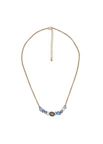Steuer Modeschmuck Kette Metall Gl&auml;nzend Glasstein
