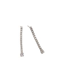 LEIS Ohrh&auml;nger 925 Sterling Silber rhodiniert Gl&auml;nzend Zirkonia wei&szlig;