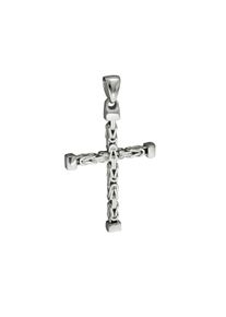 ZEEme Basic Anh&auml;nger Silber 925 Kreuz-Motiv K&ouml;nigskette poliert 52mm