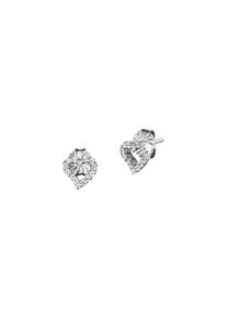 JULIE JULSEN Ohrstecker 925/- Sterling Silber rhodiniert Herz mit Zirkonia