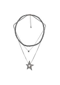 Steuer Modeschmuck Anh&auml;nger mit Kette Set Collier mit Glasperlen zweireihige Venezianer mit Stern