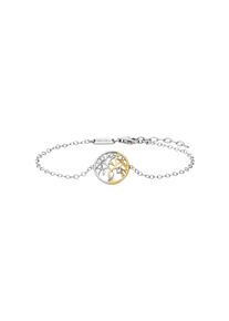 JULIE JULSEN Armband 925 Silber rhodiniert teils vergoldet Liebesbaum Zirkonia