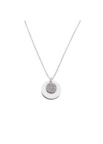 dKeniz Halskette 925 Sterling Silber rhodiniert Gl&auml;nzend 42+3cm Zirkonia Wei&szlig;