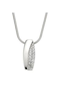 ZEEme Silber Halskette Silber 925 rhodiniert mit Zirkonia wei&szlig;