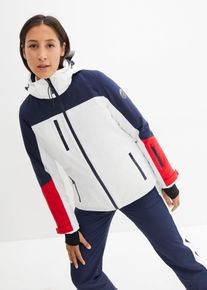 bonprix wasserdichte Ski Funktions-Jacke mit Bel&uuml;ftungsschlitzen, wei&szlig;, Gr.50, figurbetonte Winterjacke mit Bel&uuml;ftungsschlitzen unterm Arm und Fleece-Futter am R&uuml;cken sowie in der Kapuze, weit geschnitten