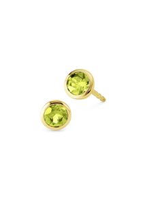 OROLINO Ohrringe Gold 585 mit 2x Peridot rund