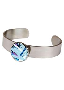 DeMarie Armreif Edelstahl mit Silber-/Goldeinlage