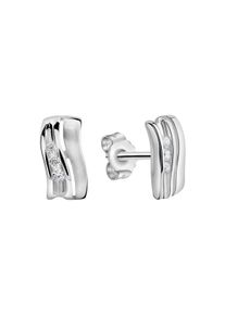 ZEEme Basic Ohrstecker 925/- Sterling Silber rhodiniert Zirkonia