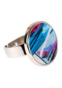 DeMarie Ring Edelstahl mit Silber-/Goldeinlage