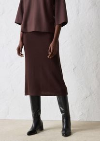 bonprix Strickrock aus weichem Woll-Mix, braun, Gr.40/42 (M), eleganter Stiftrock mit Wolle, aus Wolle
