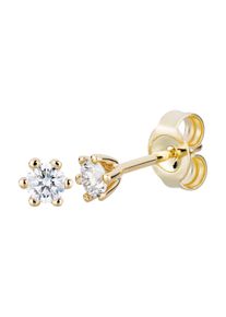 OROLINO Ohrringe Gold 585 mit 2x Brillant zus. 0,25 ct.