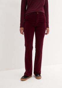bonprix Stretch-Cord-Schlaghose mit High-Waist-Bequembund, rot, Gr.52, Stylische Cord-Schlaghose in bewegungselastischer Qualit&auml;t., aus Cord