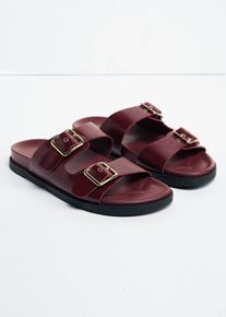 bonprix Pantoletten mit Schnalle, rot, Gr.37, Modische Pantolette f&uuml;r den Sommer