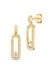 JULIE JULSEN Ohrh&auml;nger 925/- Sterling Silber vergoldet 72 Zirkonia