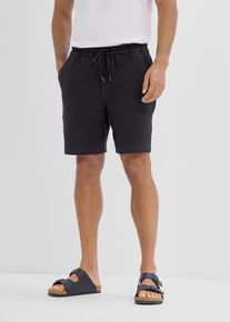 bonprix Shorts aus weichem Musselin (2er Pack), schwarz, Gr.64, L&auml;ssige Jogg-Shorts im Regular Fit mit elastischem Bund und praktischen French Pockets, aus Musselin