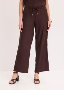 bonprix Marlenehose mit Leinenmischung, braun, Gr.40, klassische Marlenehose mit Leinenmischung