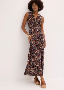 bonprix Maxikleid aus Viskose-Mix, blau, Gr.44/46 (L), Modernes langes Kleid mit sch&ouml;nem Druck, aus Viskose