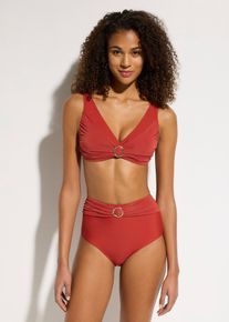 bonprix Bustier-Bikini mit Ringdetail (2-tlg.Set), braun, Gr.42, Bedruckter Bikini mit tollen Details