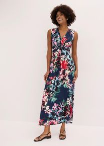 bonprix Sommer-Maxikleid, blau, Gr.40/42 (M), Bezauberndes Sommerkleid mit sch&ouml;nem Muster