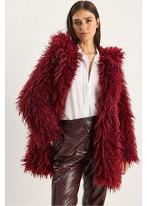 Oversized Kapuzenjacke aus Kunstfell