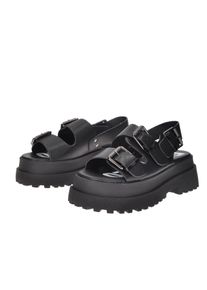 Buffalo Pluto Ari Damen schwarze Sandalen