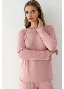 Gem&uuml;tliches L&auml;ssig Geschnittenes Langarm-Pyjama-Set
