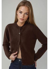 Crew Neck Strickjacke mit weichem Griff