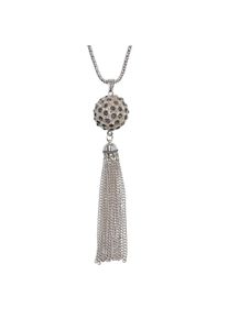 Steuer Modeschmuck Anh&auml;nger mit Kette Metall glanz Glasstein lila