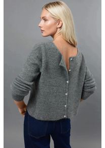 Ultraweicher Rundhalsausschnitt-Cardigan mit Kn&ouml;pfen und doppelt nutzbar