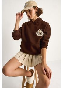 Kapuzensweatshirt mit Stickerei
