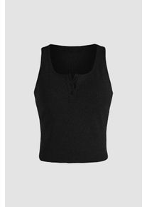 Basic-Button-Detailiert Cropped Top