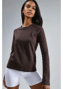 Langarmshirt mit Rundhalsausschnitt Basic-Bluse