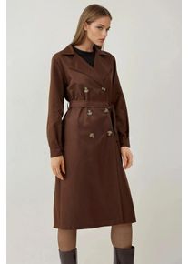 Doppelreihiger langer Trenchcoat