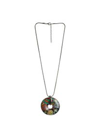 Steuer Modeschmuck Anh&auml;nger mit Kette Donutanh&auml;nger bunt emailliert