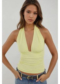 Slim Fit V-Ausschnitt Stricktop