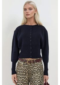 Slim Fit Rundhalsstrickjacke