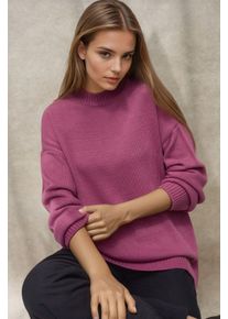 Dicker Strickpullover mit Rundhalsausschnitt