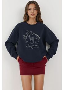Bedrucktes Rundhals-Sweatshirt