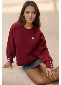 Bestickter Baumwollpullover