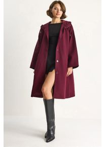 Oversized Midi-Trenchcoat mit Schalkragen