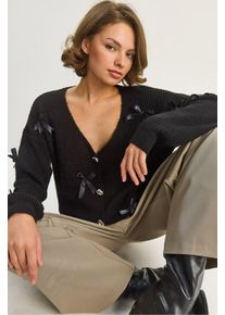 Oversized-Kardigan mit Schleifendetail