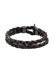 Steuer Modeschmuck Armband Kunstleder braun geflochten