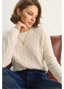 Pullover mit Haarzopf-Muster